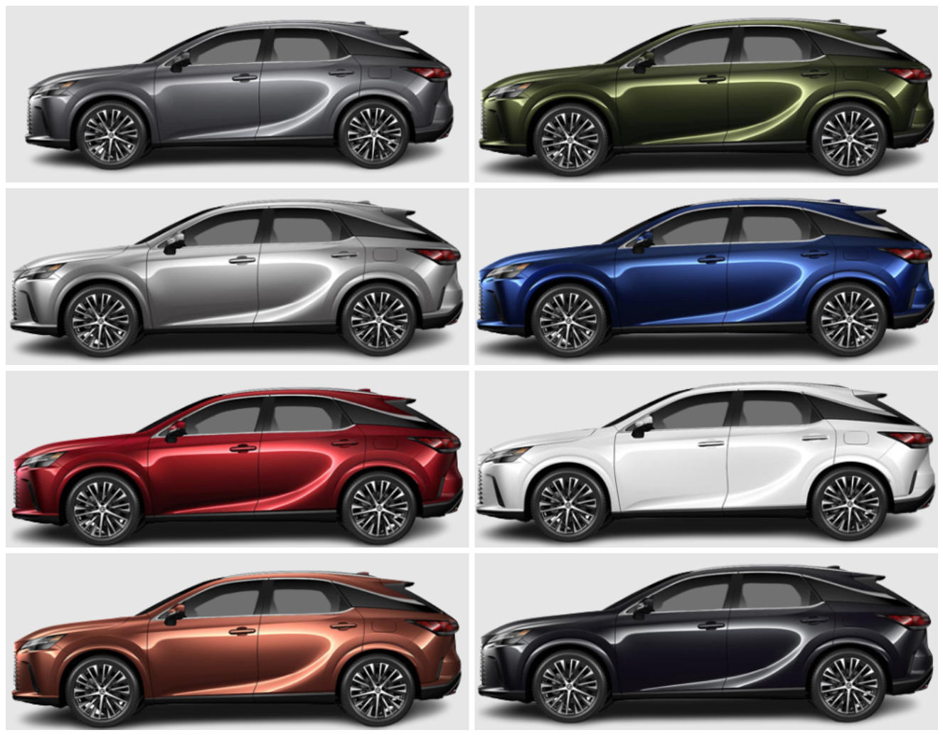 الوان لكزس rx 2025 الخارجية